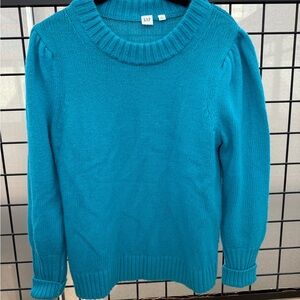GAP Blue Cowl Neck Sweater with Turtleneck Style